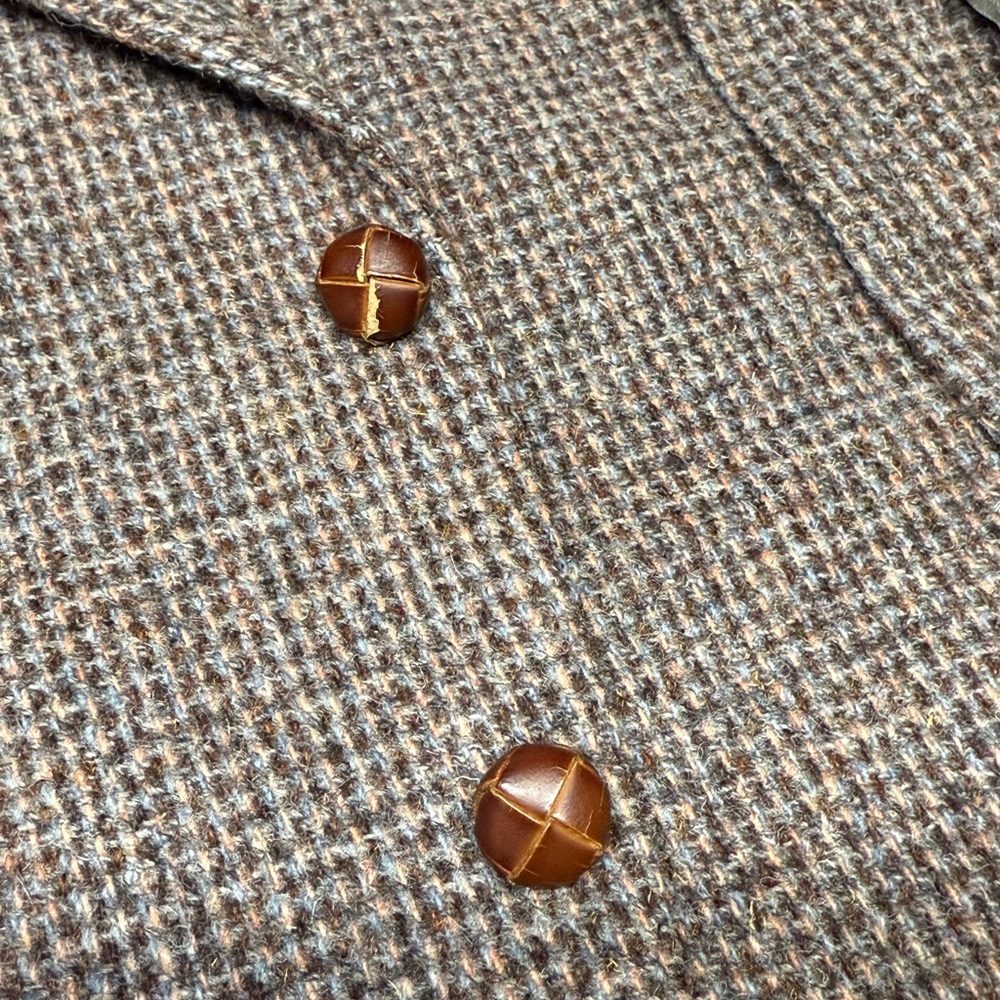 Vintage Harris Tweed Men’s 40R Brown Scottish Wool Blazer Sport Coat USA - Picture 8 of 8
